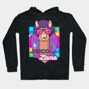 Disco llama, 80s groovy retro Alpaca, Funny llama, cute alpaca, gift for llama lovers Hoodie